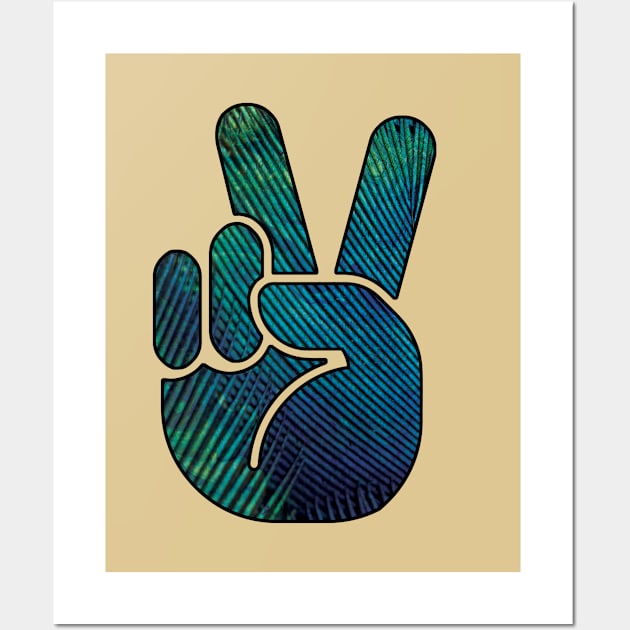 peace hand feathered Wall Art by ReflectionOfYou